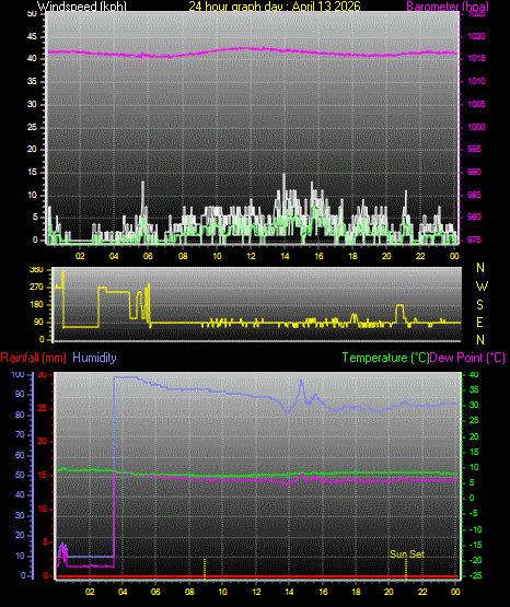 24 Hour Graph for Day 13